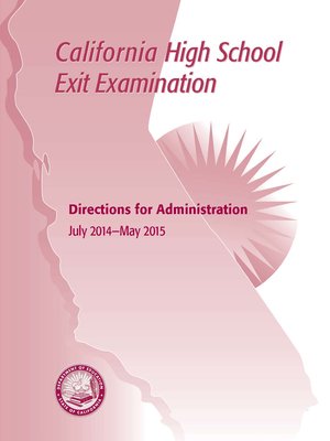 cover image of CAHSEE Directions for Administration 2014-15